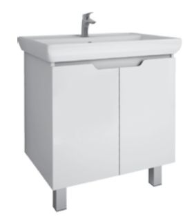 Тумба под раковину Dreja Q PLUS (D)  99.1005 70 см Белый глянец